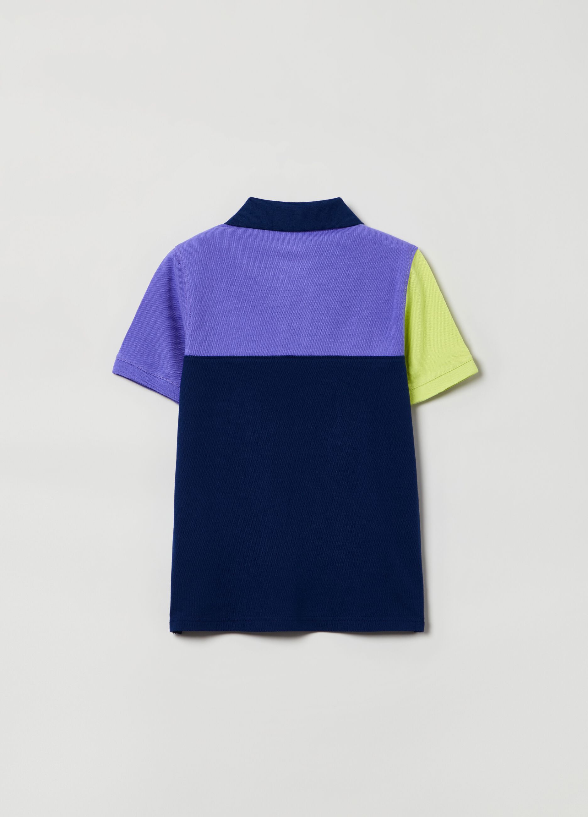 Colour block polo shirt with embroidered Athletic logo