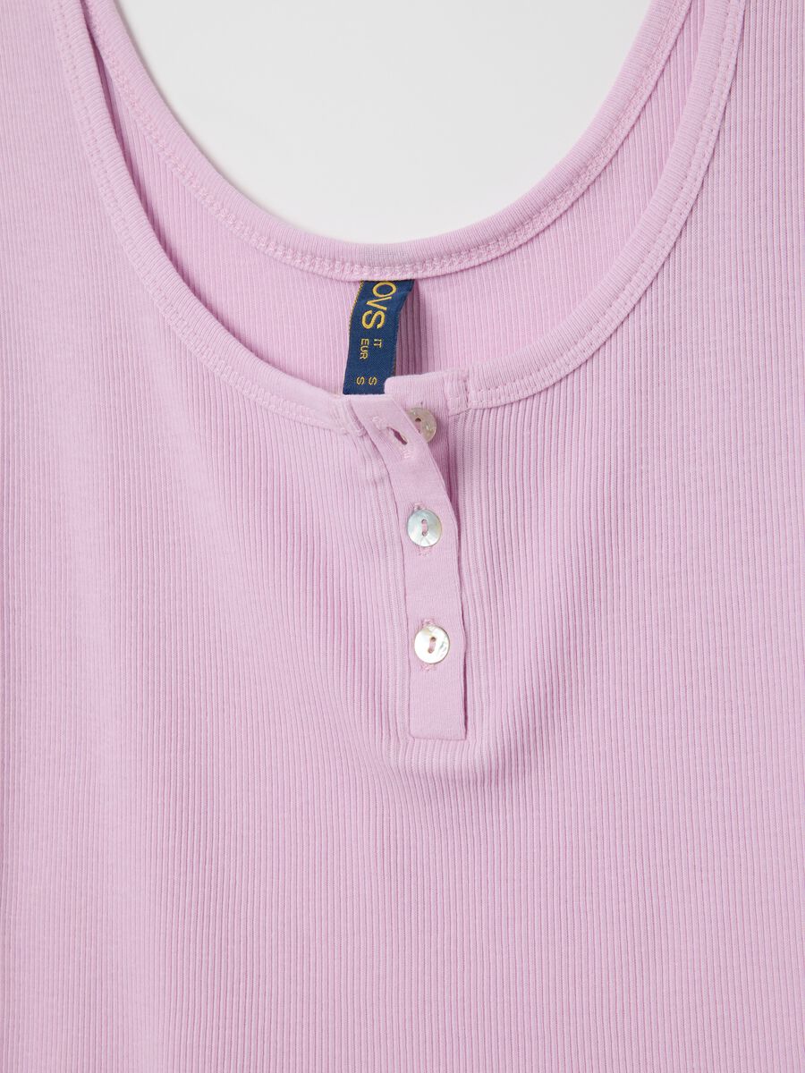 Completo pigiama estivo da donna in puro cotone rosa regular fit_5