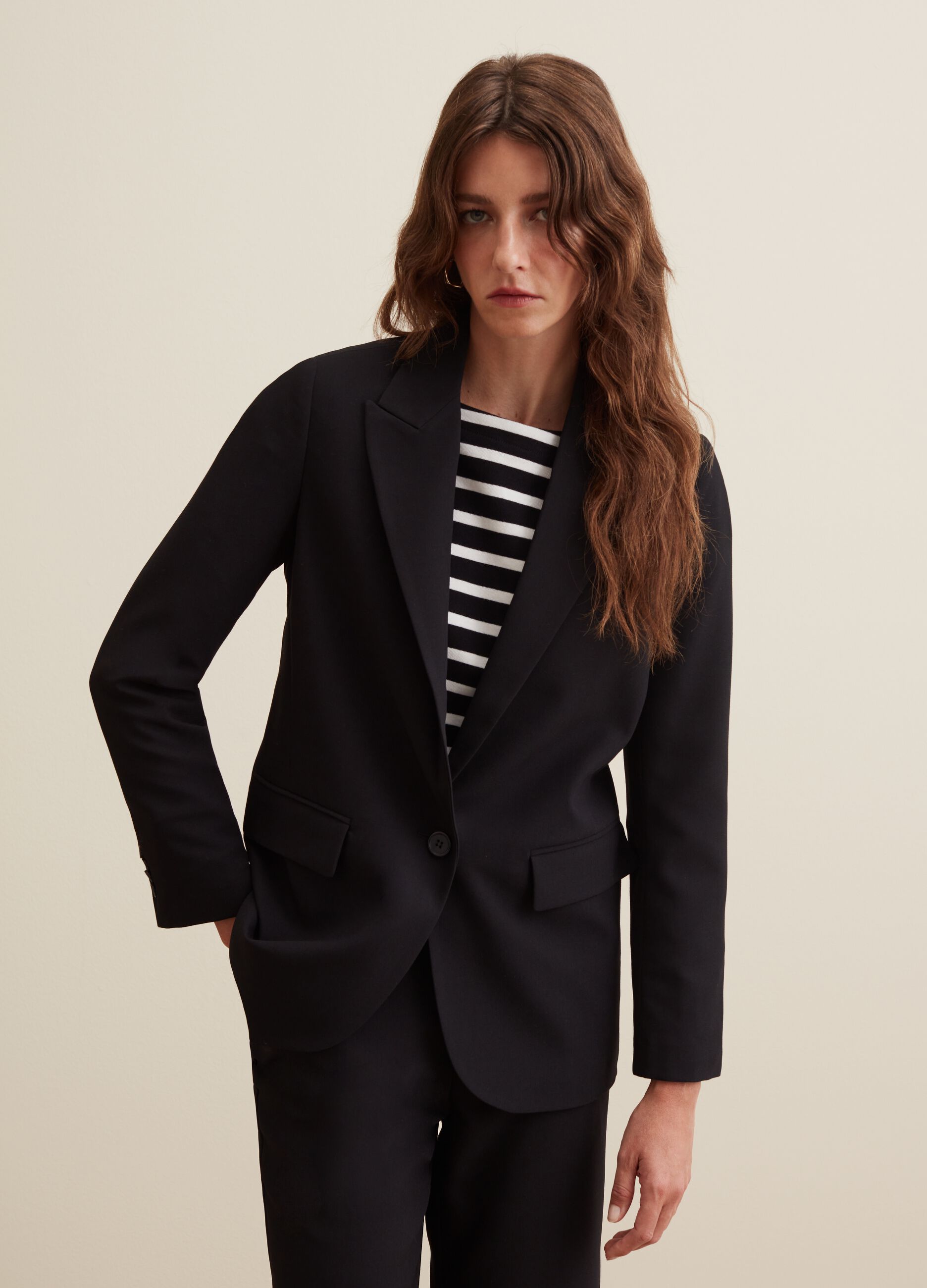 Blazer monopetto tinta unita_3