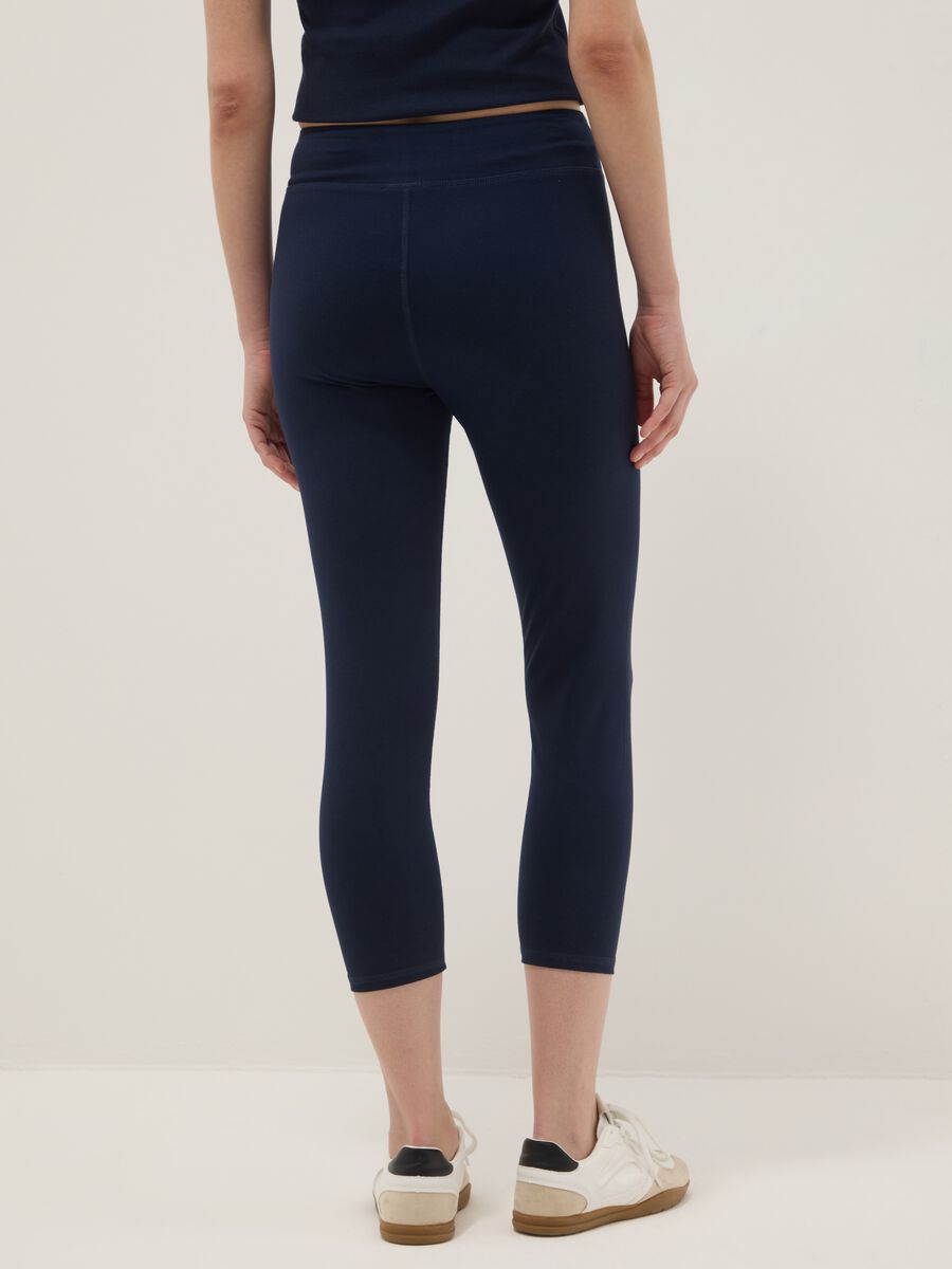 Blue stretch cotton skinny-fit leggings_3