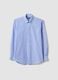 Blue striped cotton-blend shirt with button-down collar, easy-iron, regular fit_4