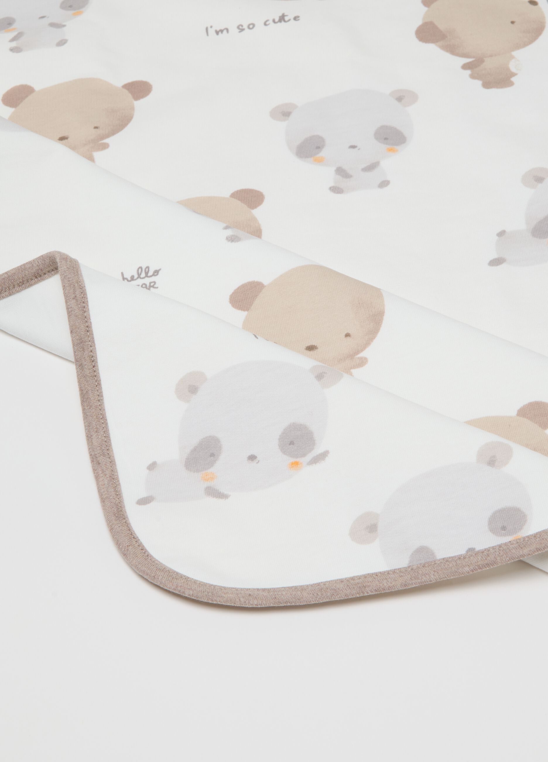 White pure cotton children's blanket