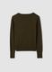Maglia verde in misto viscosa a girocollo_6
