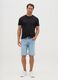 Men&rsquo;s slim-fit blue denim Bermuda shorts_0