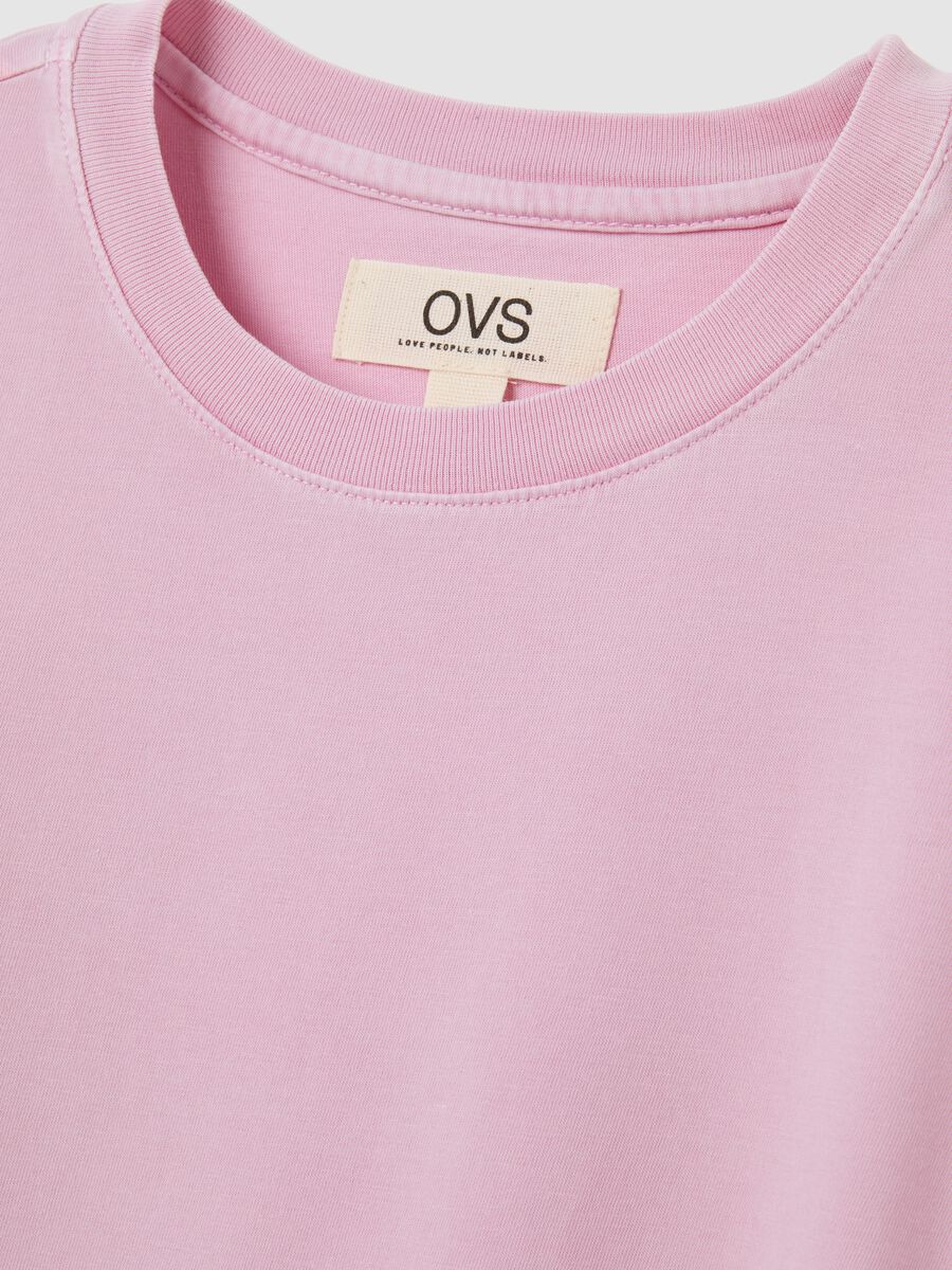 Women’s pink regular-fit T-shirt in 100% cotton_5