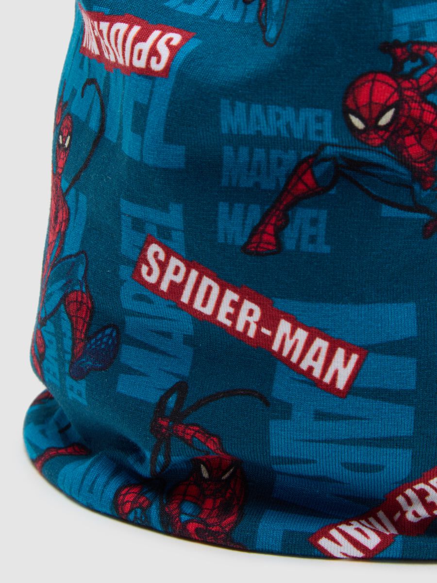 Cappello da bambino in cotone multicolor elasticizzato con stampa Spider-Man_2
