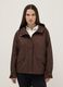 Brown cotton blend parka jacket regular fit with hood_0