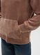 Brown cotton blend hoodie with regular fit_3