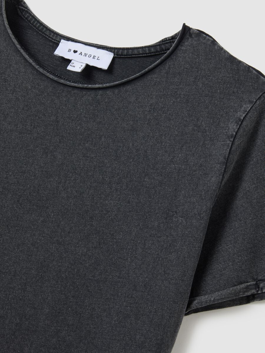 T-shirt in puro cotone grigia regular fit_5