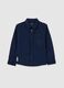 Camicia da bambino in puro cotone blu regular fit_0