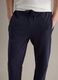 Pantaloni jogger in misto cotone elasticizzato blu regular fit_3