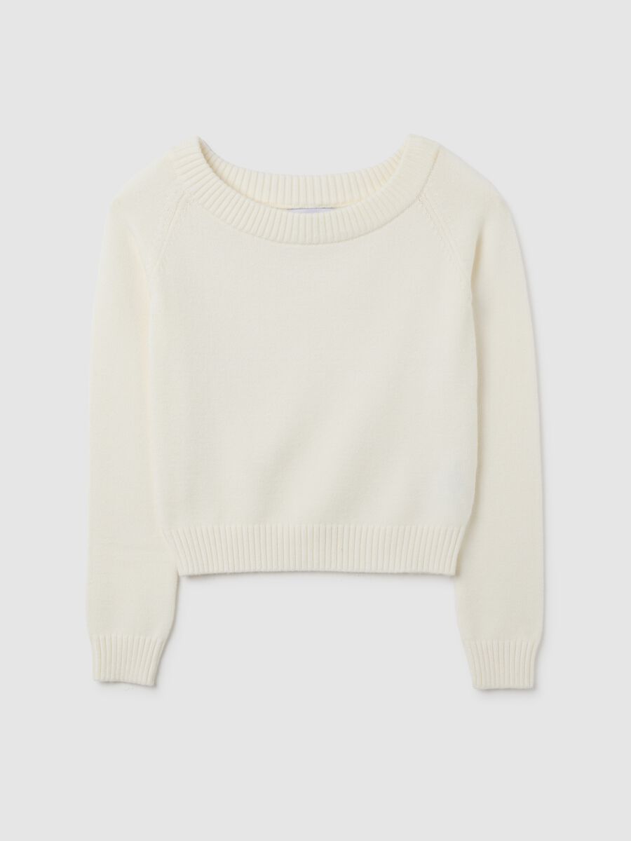 White Boat Neck Jumper_5