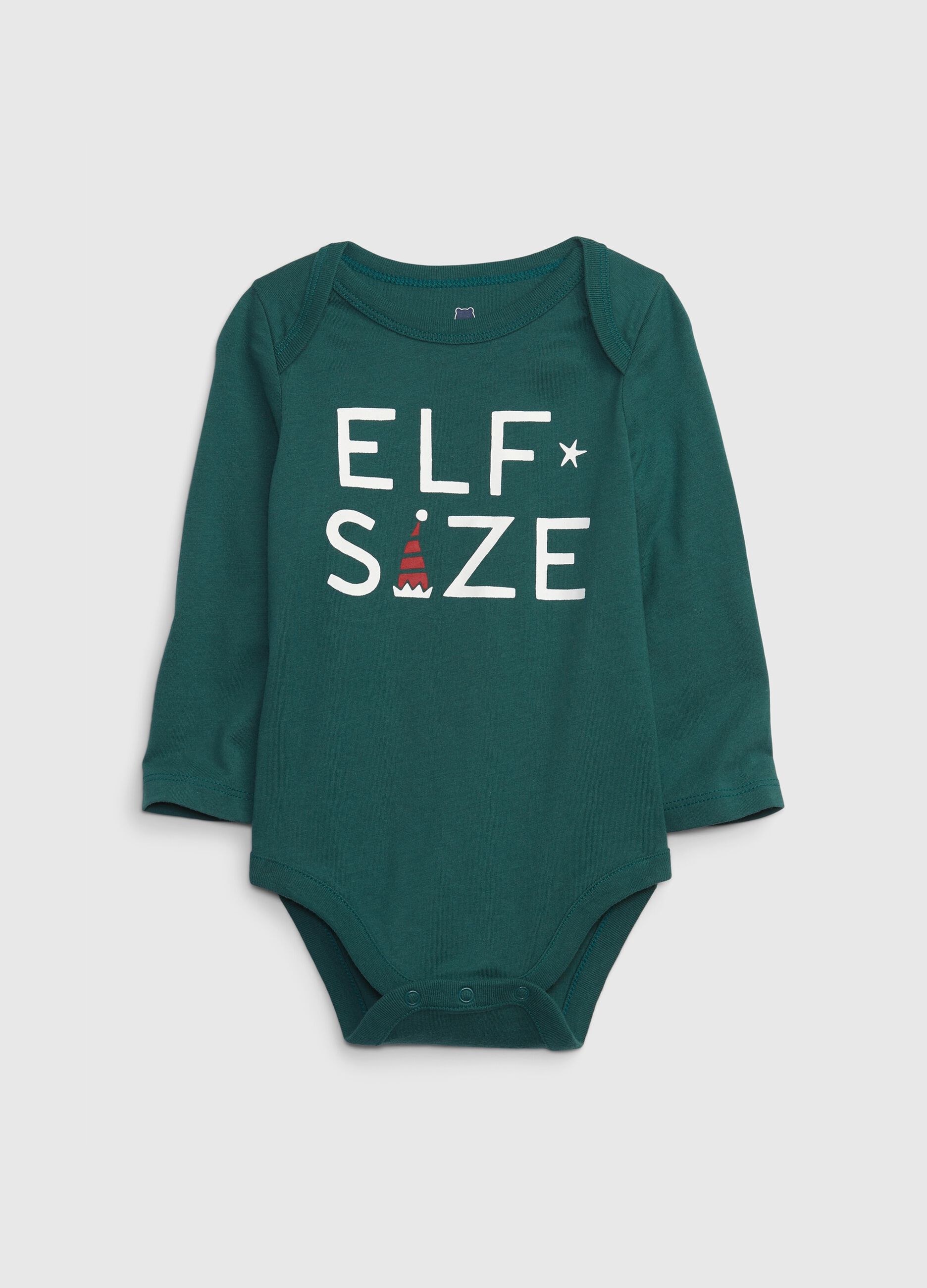 Long-sleeved bodysuit with Christmas print