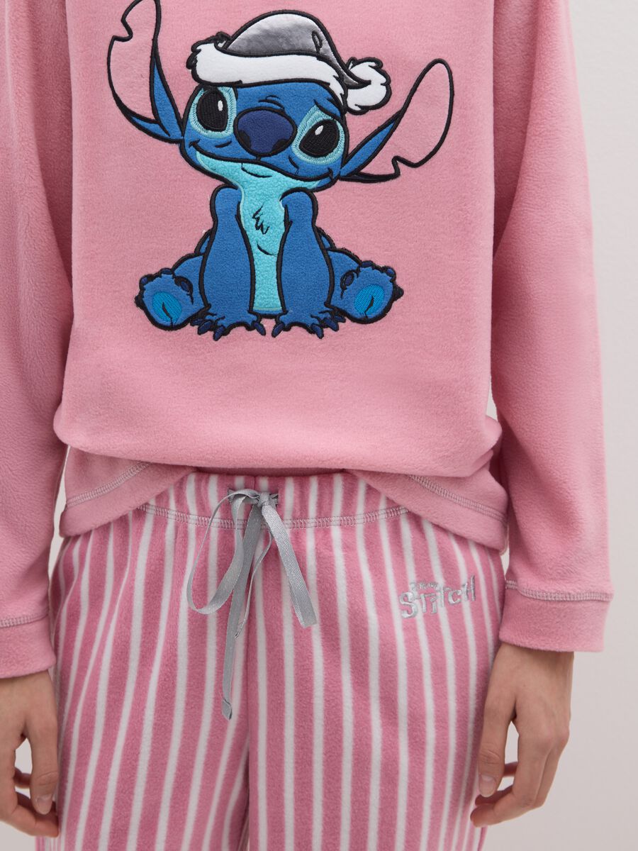 Pink striped regular fit pyjamas with Disney decoration_3