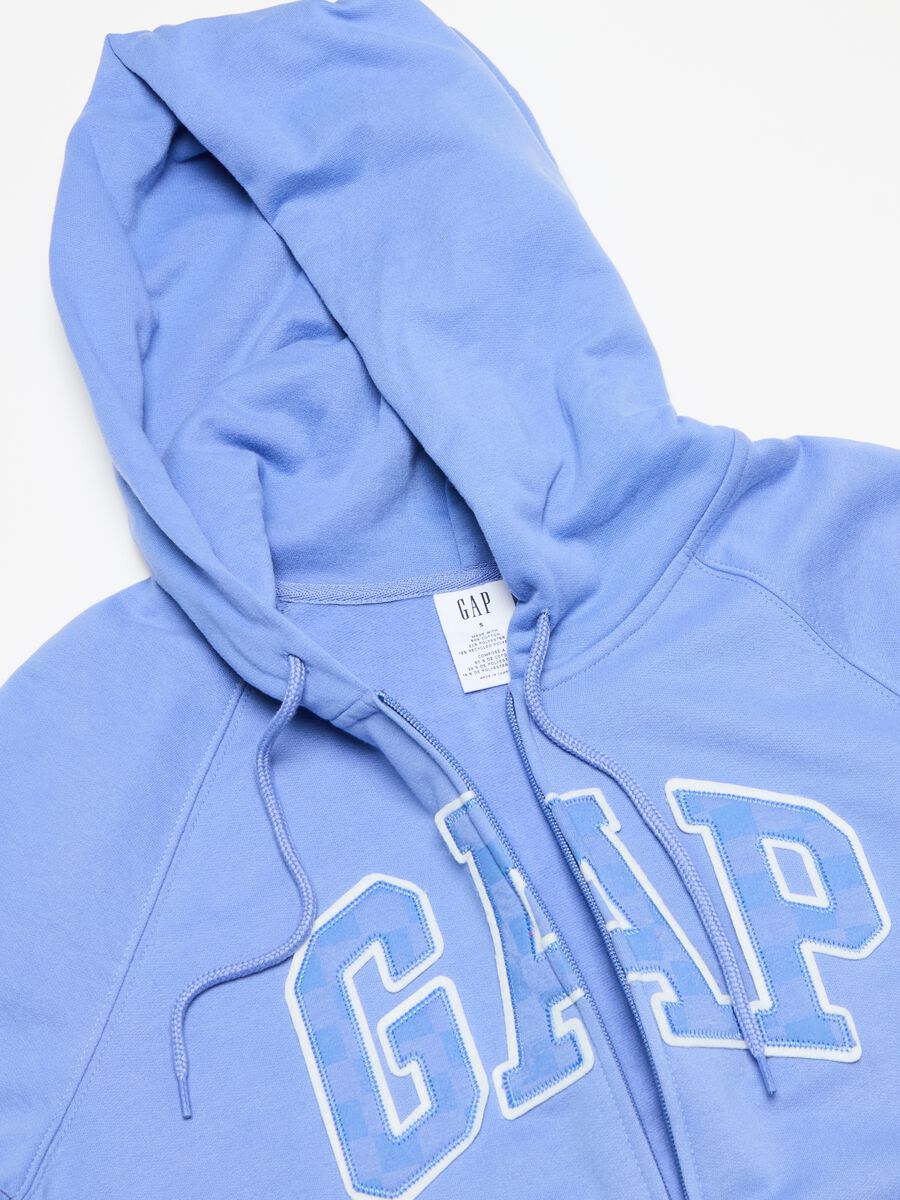 Full-zip con cappuccio e ricamo logo_2
