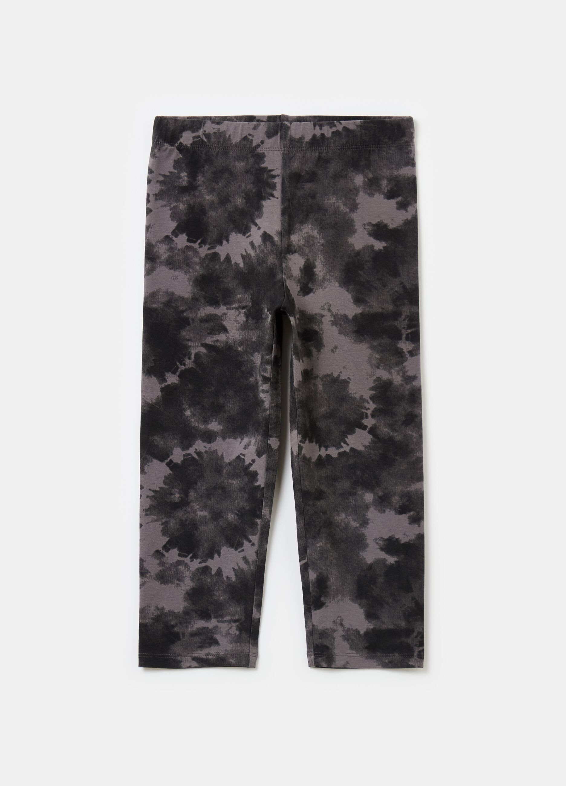 Tie-Dye Three-Quarter Leggings