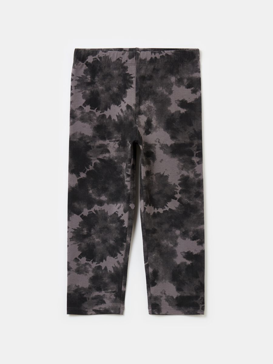 Tie-Dye Three-Quarter Leggings_0