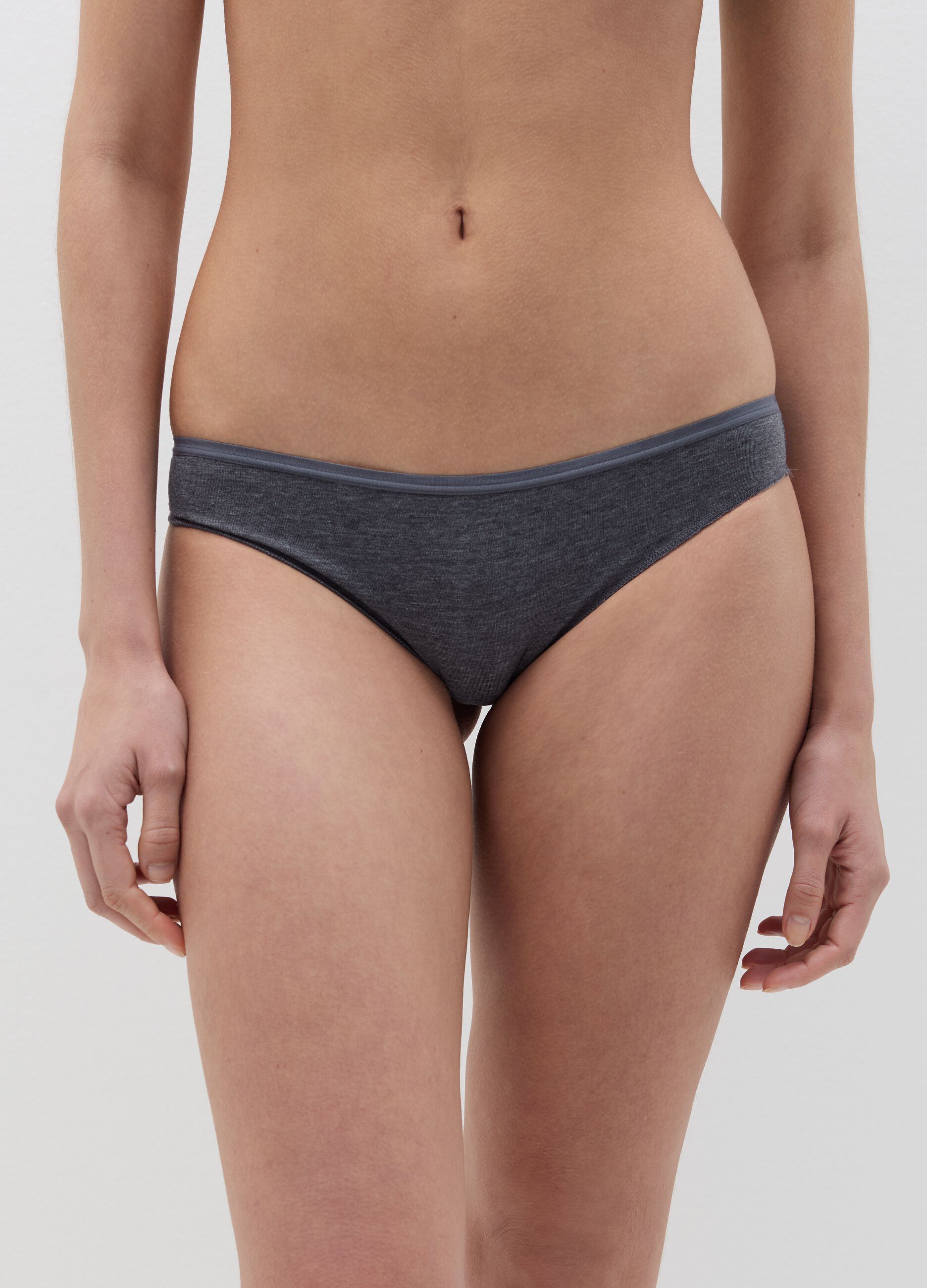 Five-pack Brazilian-cut briefs in stretch cotton