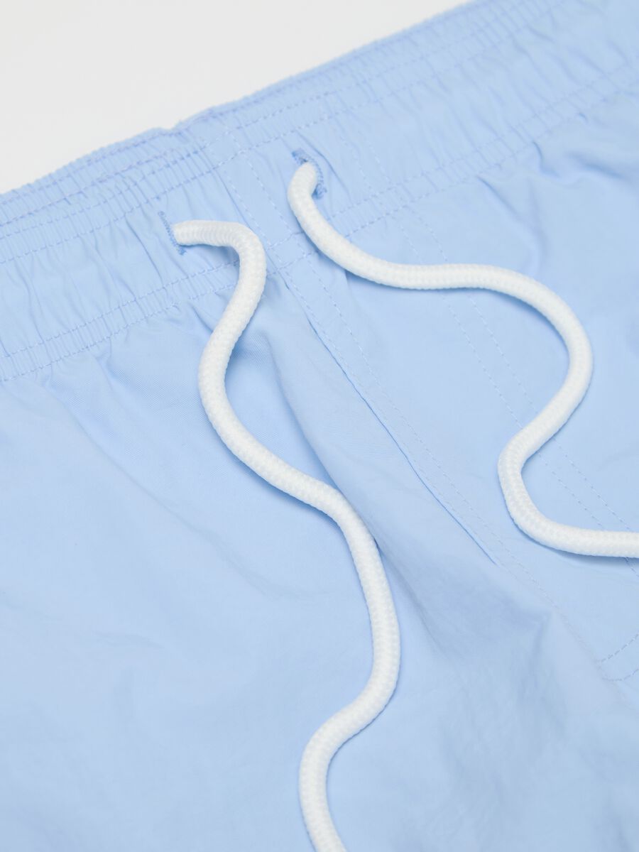 Boxer da uomo azzurro regular fit con elastico e coulisse_5