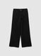 Women's black denim trousers regular fit_4