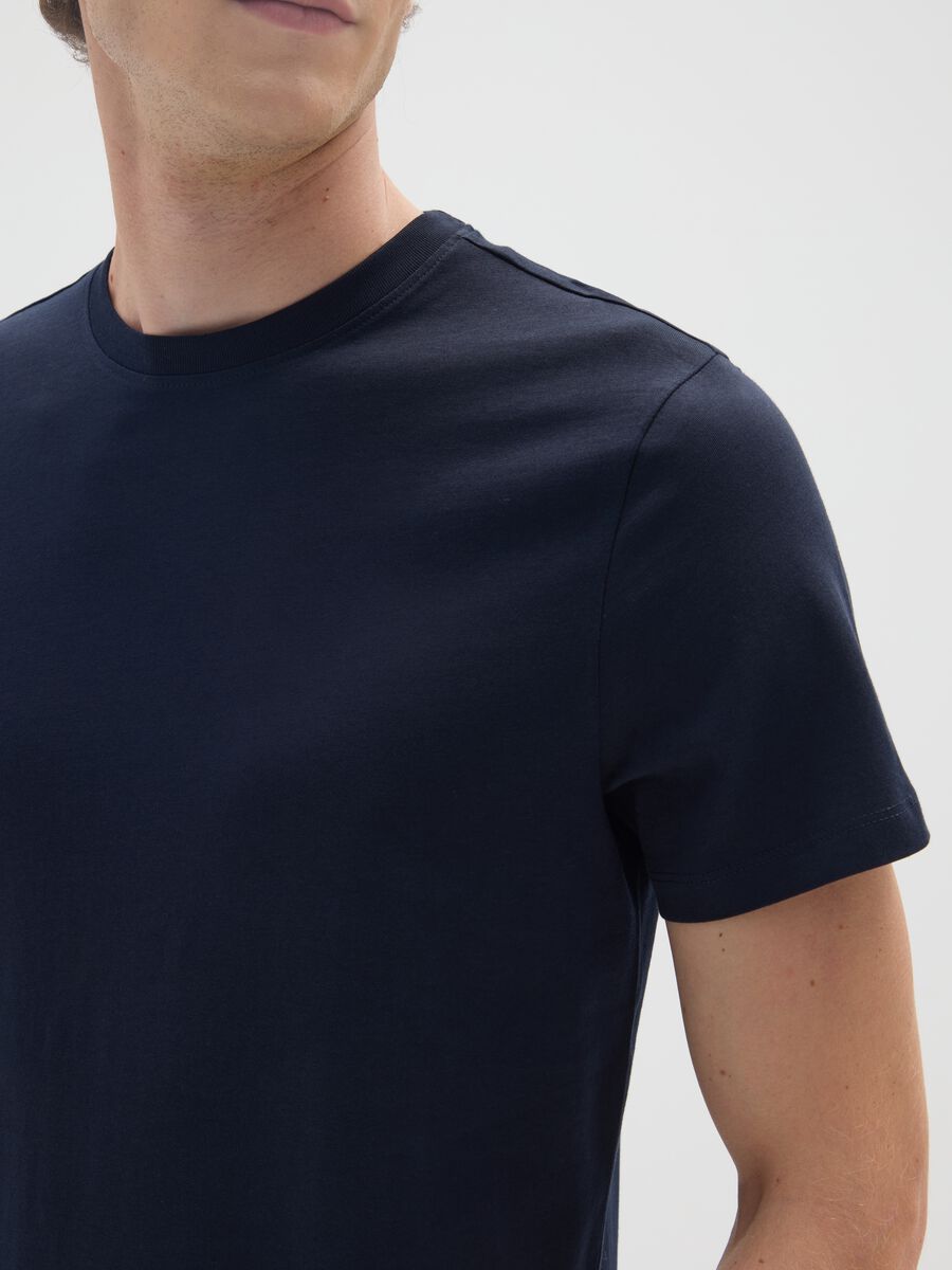 Black pure cotton regular fit T-shirt_3