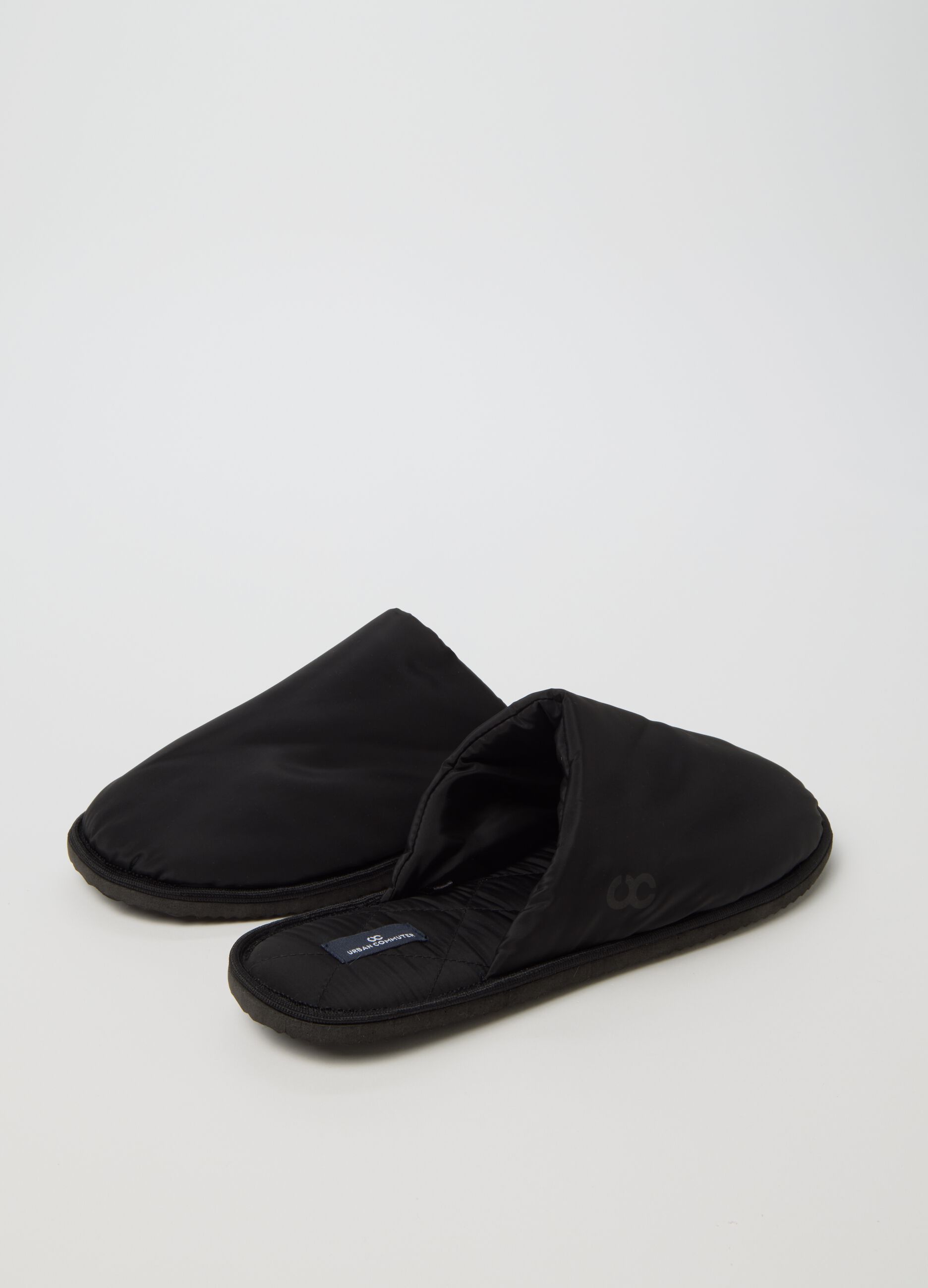 Black Padded Slippers