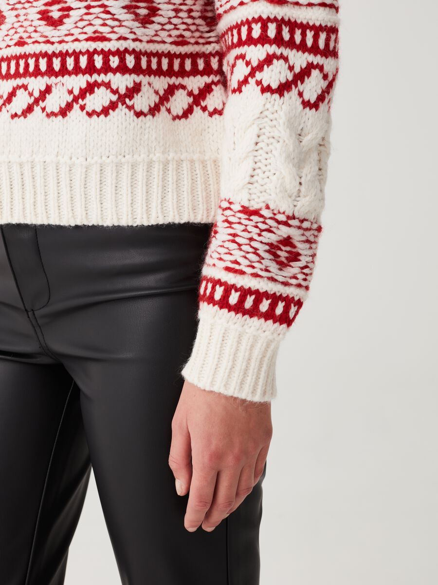 Pullover con disegno norvegese jacquard_3