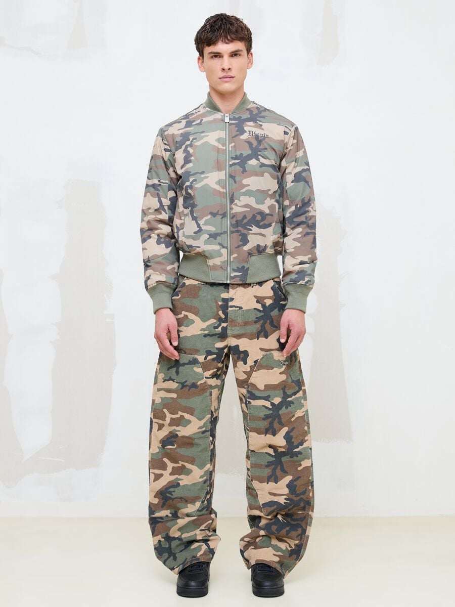Nylon Bomber Jacket Camo_2