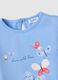 T-shirt in puro cotone azzurra da bimba regular fit con farfalle_2