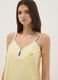 Yellow organic cotton nightdress with thin straps_3