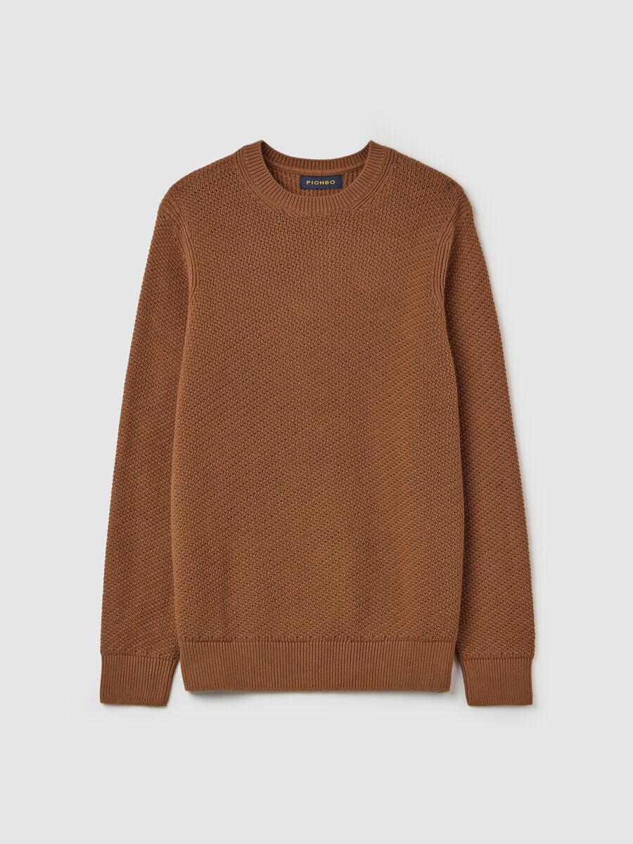 Cotton pullover with weave_4