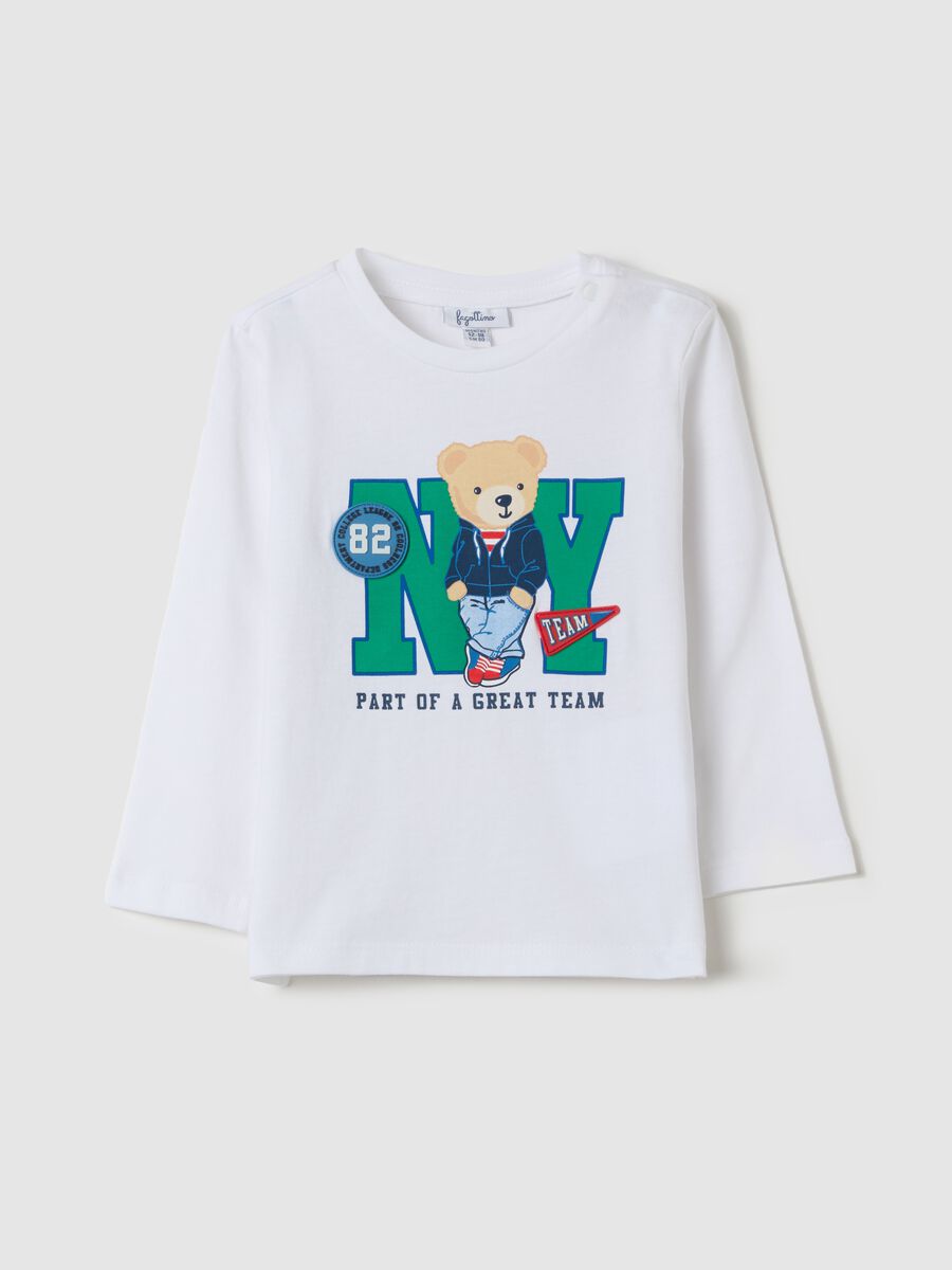 Long-sleeved T-shirt with "Part of a great Team" print_0