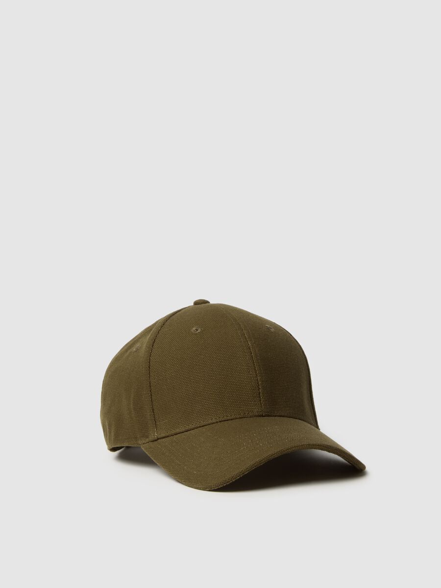 Cappello da baseball  in puro cotone verde_0