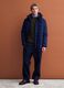 Parka imbottito lungo blu navy con cappuccio_1