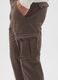 Slim fit stretchy cotton brown cargo trousers_4