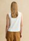 White cotton tank top with regular fit and embroidery_2