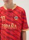 T-shirt Spagna rossa a maniche corte da bambino oversize fit_2