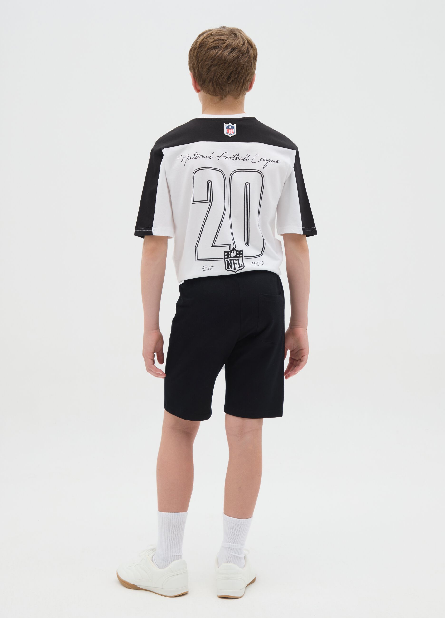 Black Bermuda shorts in pure cotton by OVS Kids