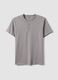 Grey pure cotton regular fit T-shirt with henley collar_4