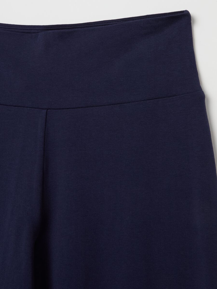 Flare-fit leggings in stretch cotton_5