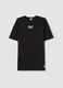 Black regular fit pure cotton t-shirt with Everlast logo_4