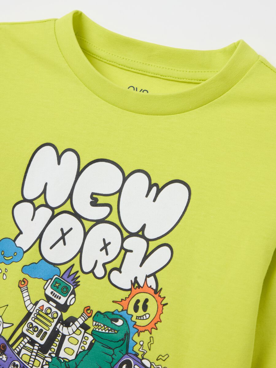 Long-sleeved T-shirt in cotton with print_2