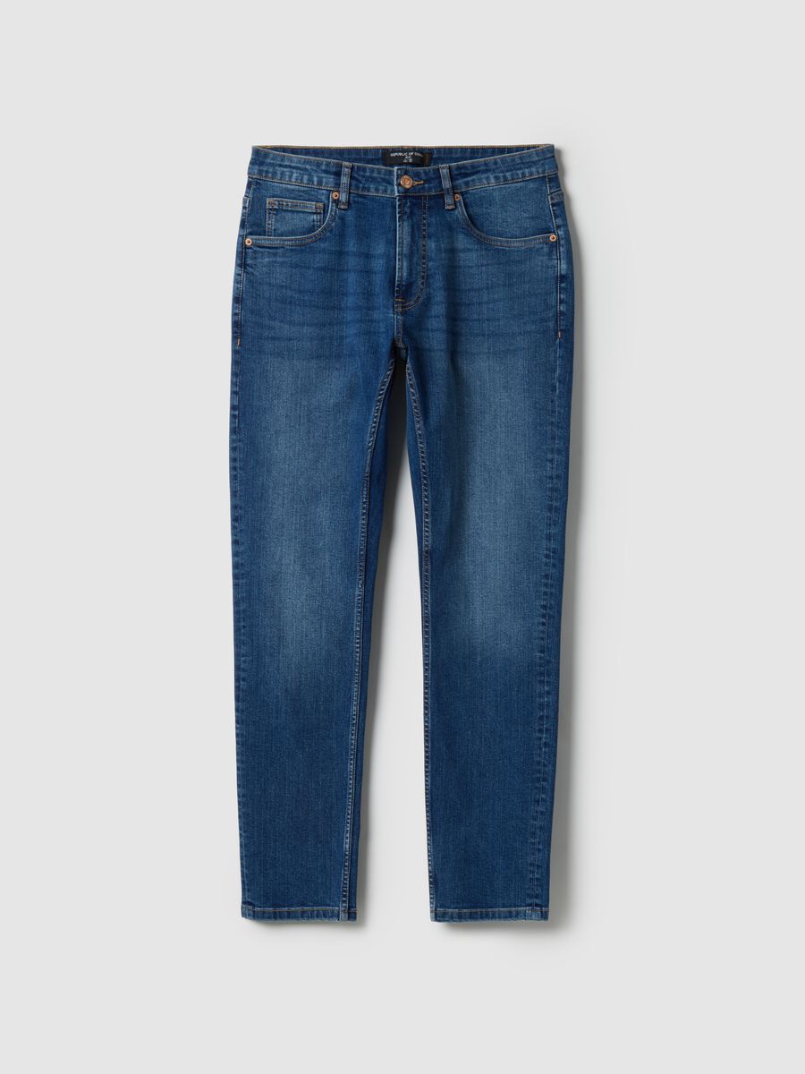 Jeans in denim blu slim fit_5