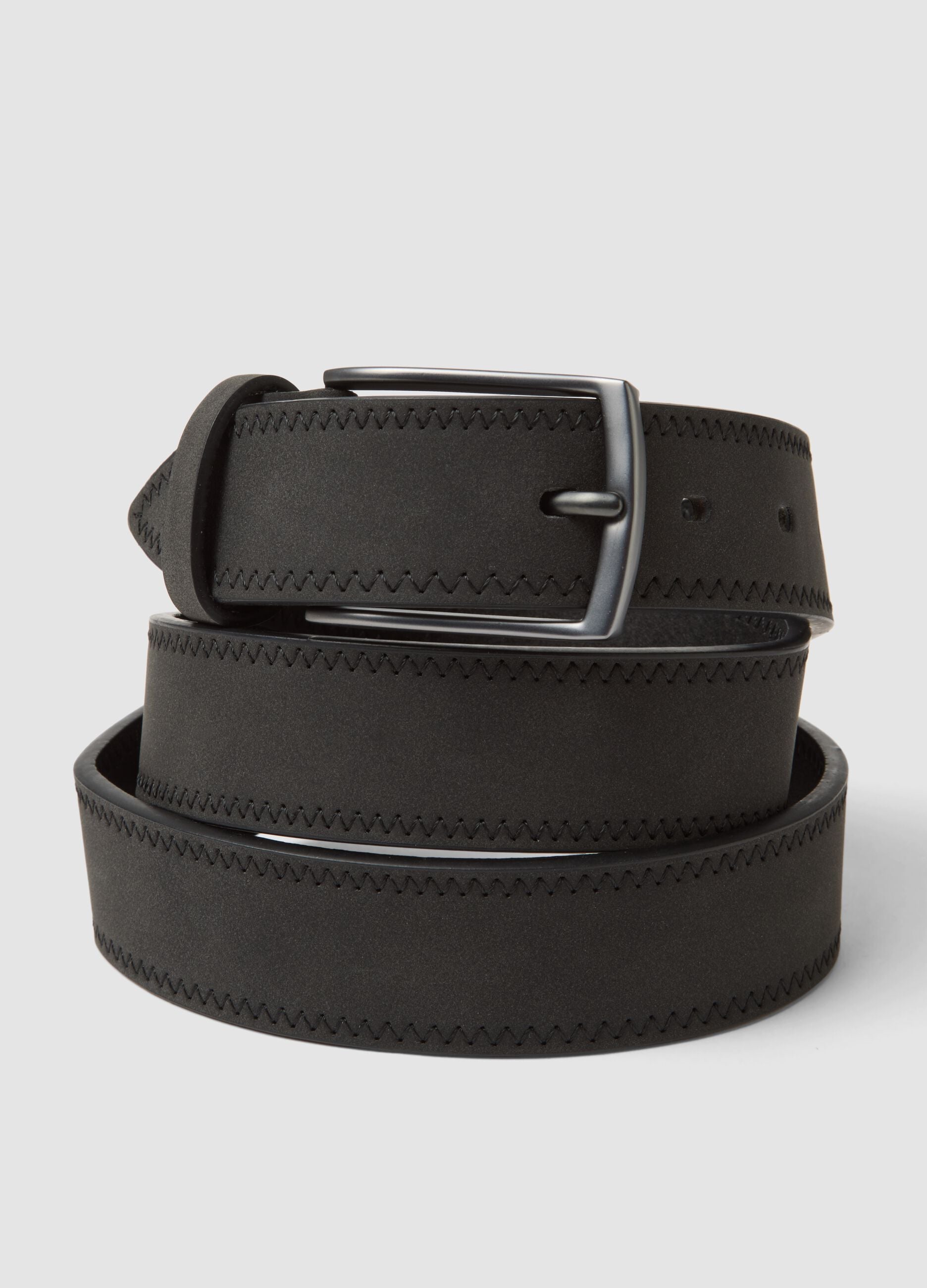 Black belt with pin buckle