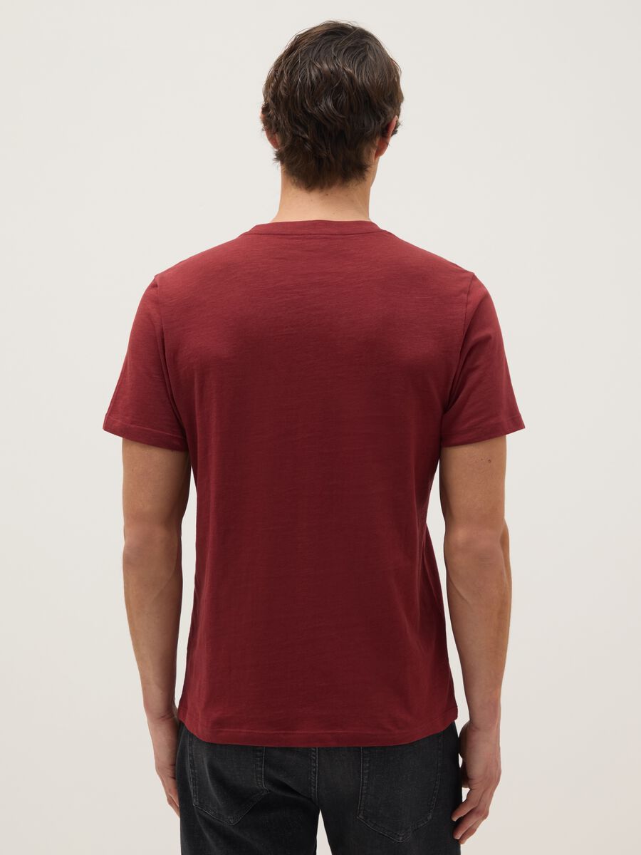 Red pure cotton regular fit t-shirt_2