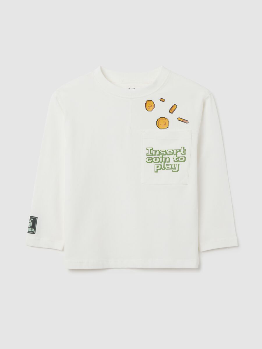 White pure cotton kids shirt, regular fit_0