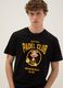 Black printed T-shirt in pure cotton, regular fit_2
