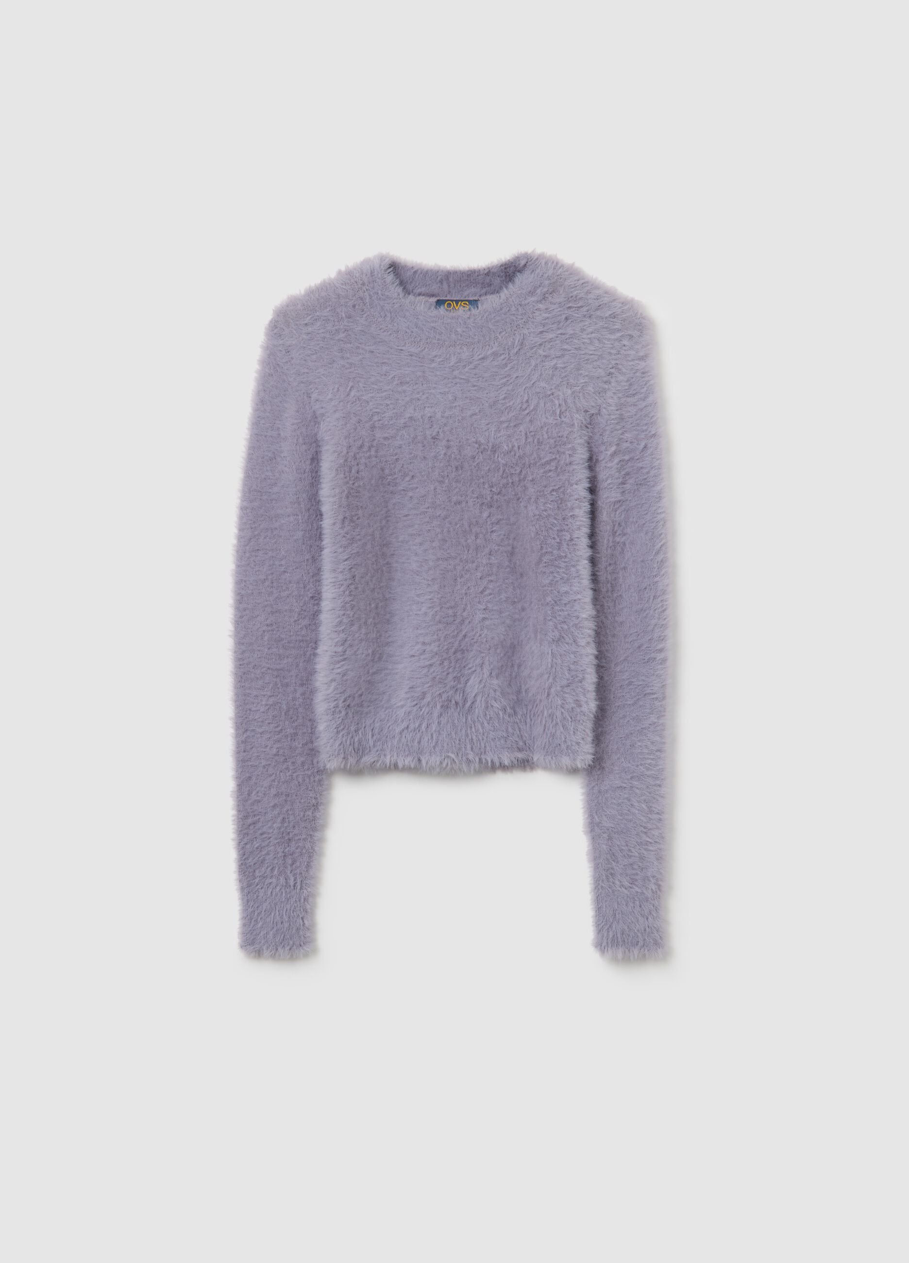 Girls' Soft Purple Fitted Jumper