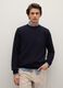 Blue pure lambswool sweater, regular fit with a round neck_2