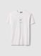 White pure cotton regular fit T-shirt with Chicago Bulls logo_4